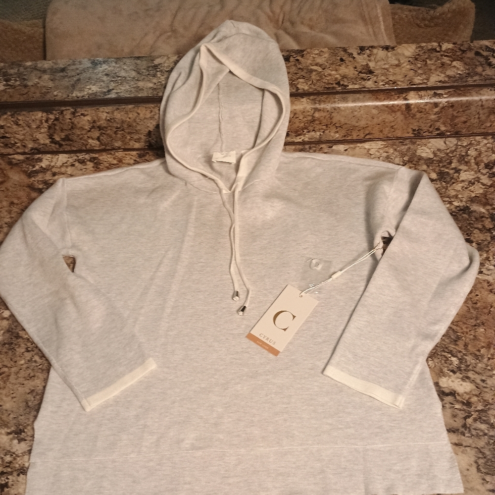 Cyrus New York women's extra small lightweight hoodie. Gray in color. Nwt Xs - Picture 3 of 4